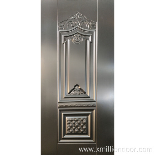 Decorative steel door skin